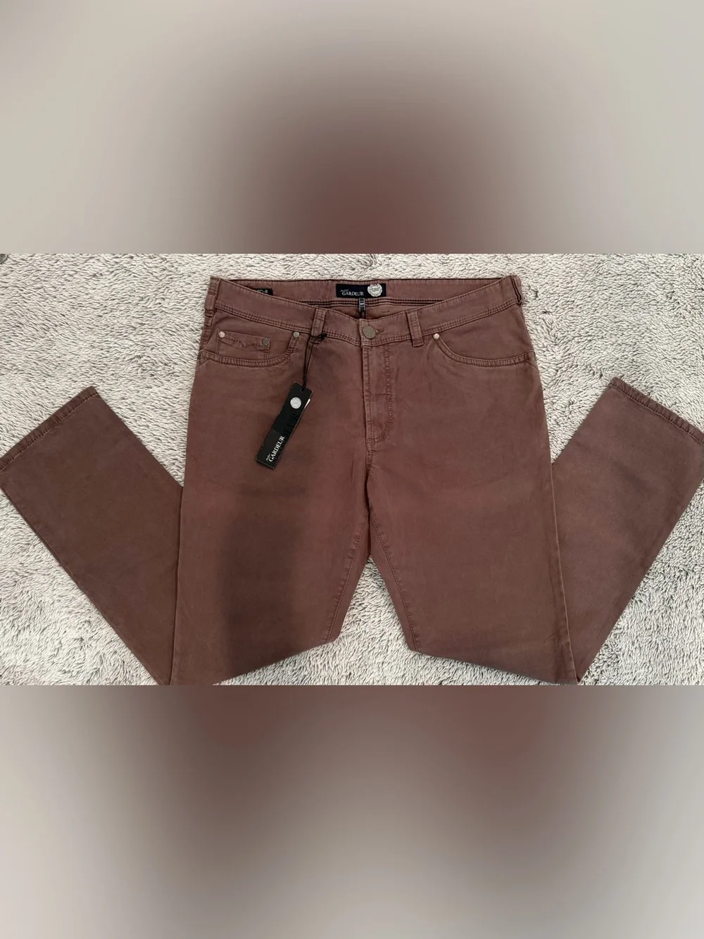 Authentic & Original Gardeur Nevio-8 Regular-Fit Cottonflex Pants Mid Brown